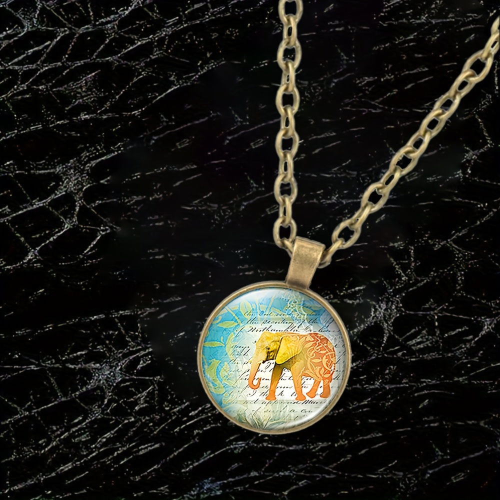 Brown Metal Classic Style Chain Necklace Pendant